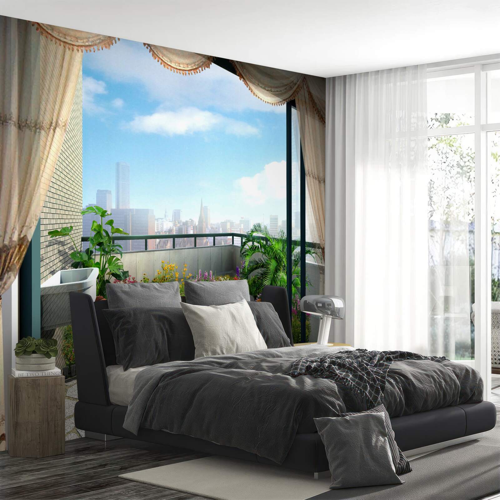 Fototapeta rastliny pre dom na otvorenej lodžii