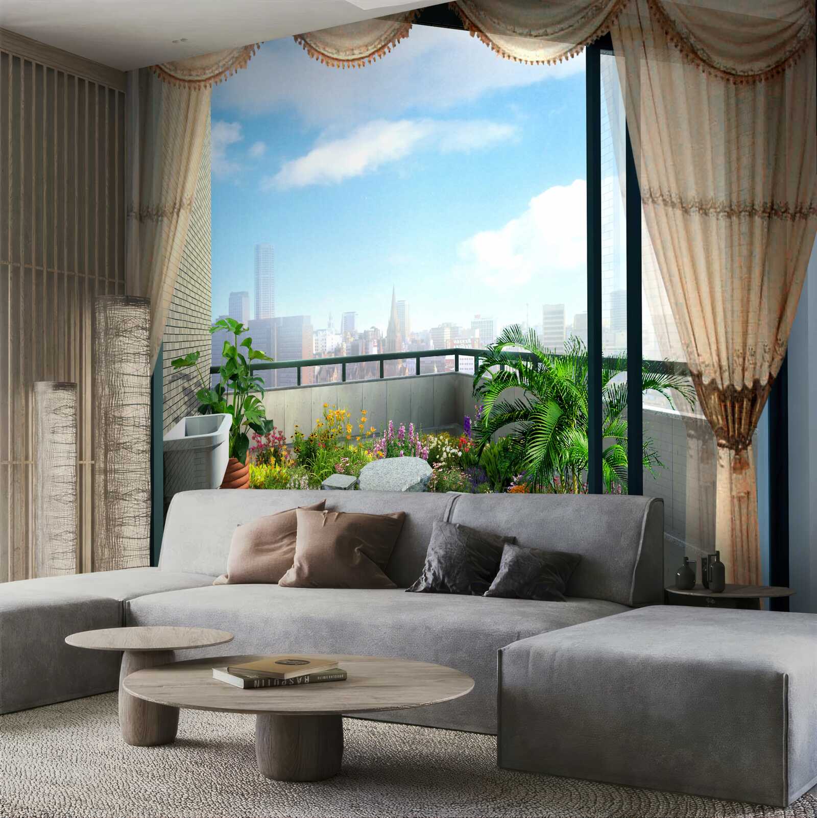 Fototapeta rastliny pre dom na otvorenej lodžii