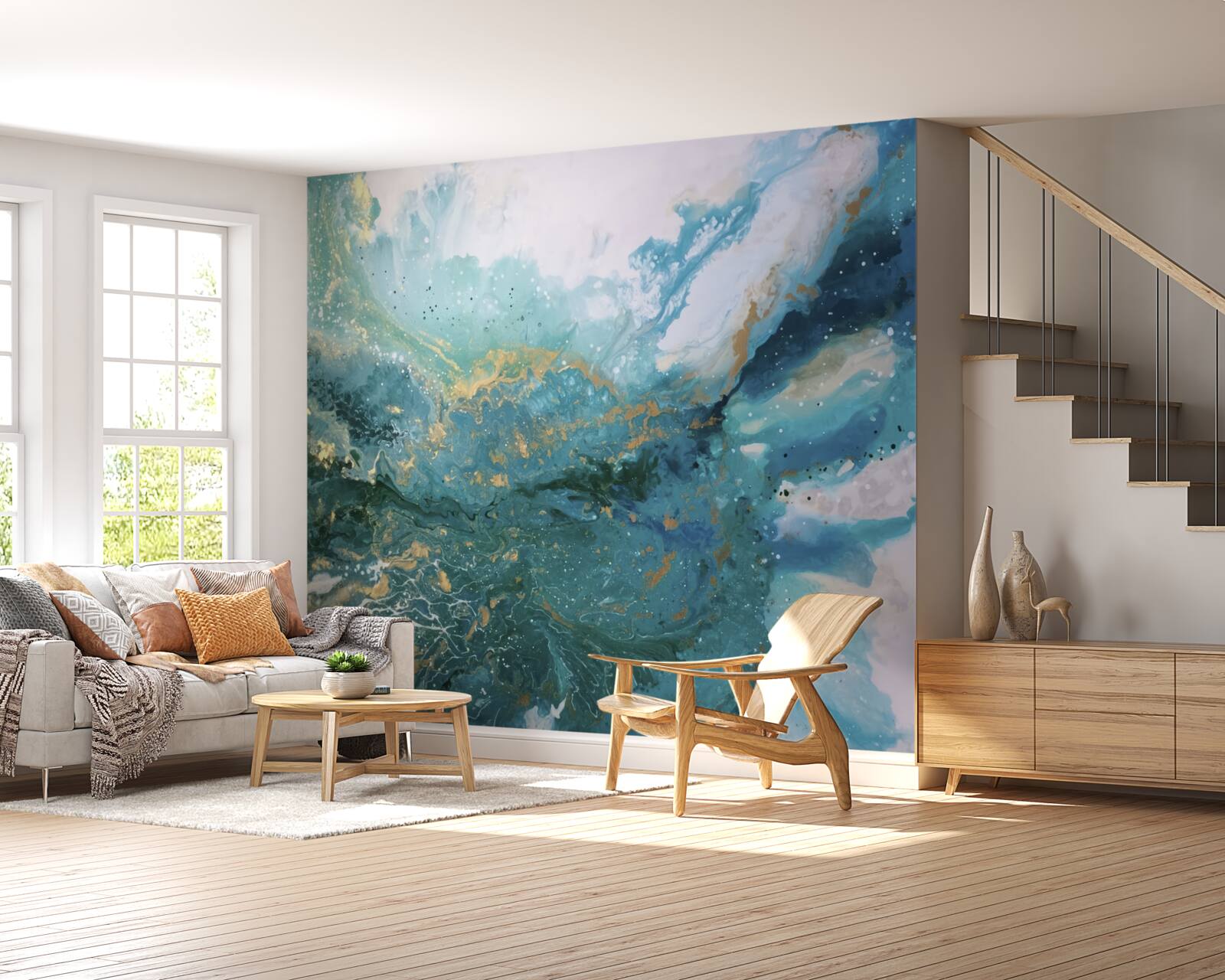 Fototapeta tmavé ťahy abstraktných farieb