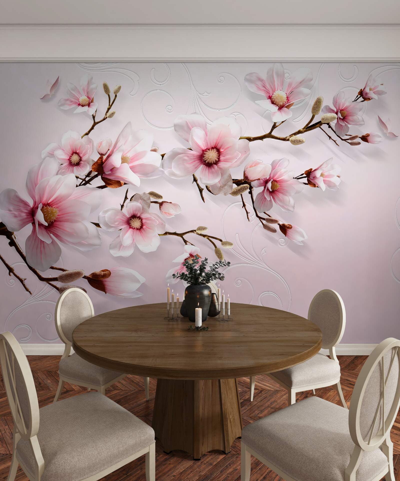 Fototapeta obrázok na pozadí s kvetinovým motívom