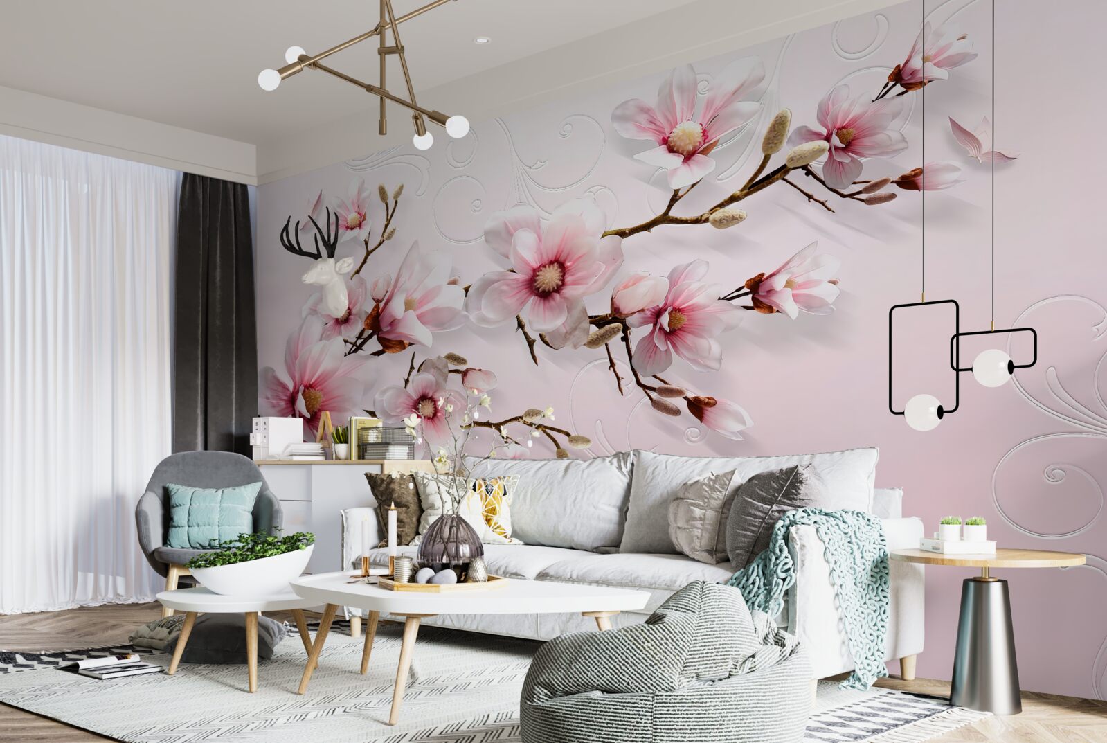 Fototapeta obrázok na pozadí s kvetinovým motívom