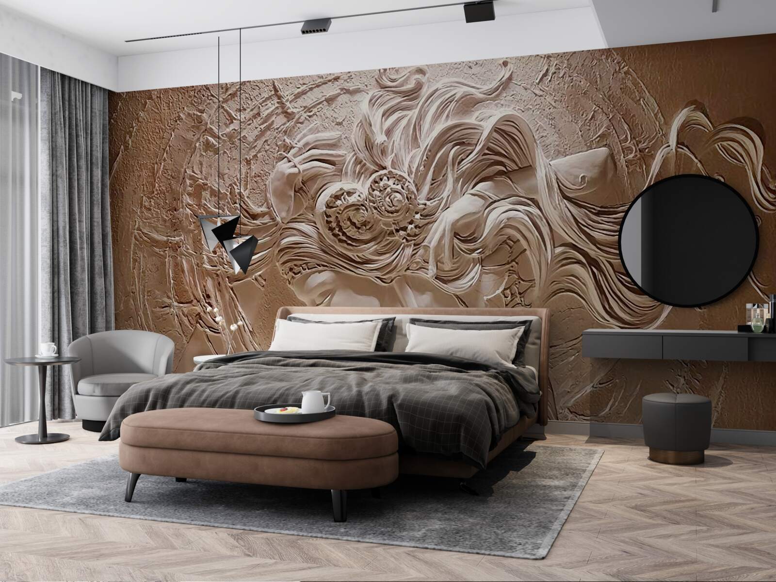 Fototapeta obraz dievčaťa v basreliéfe