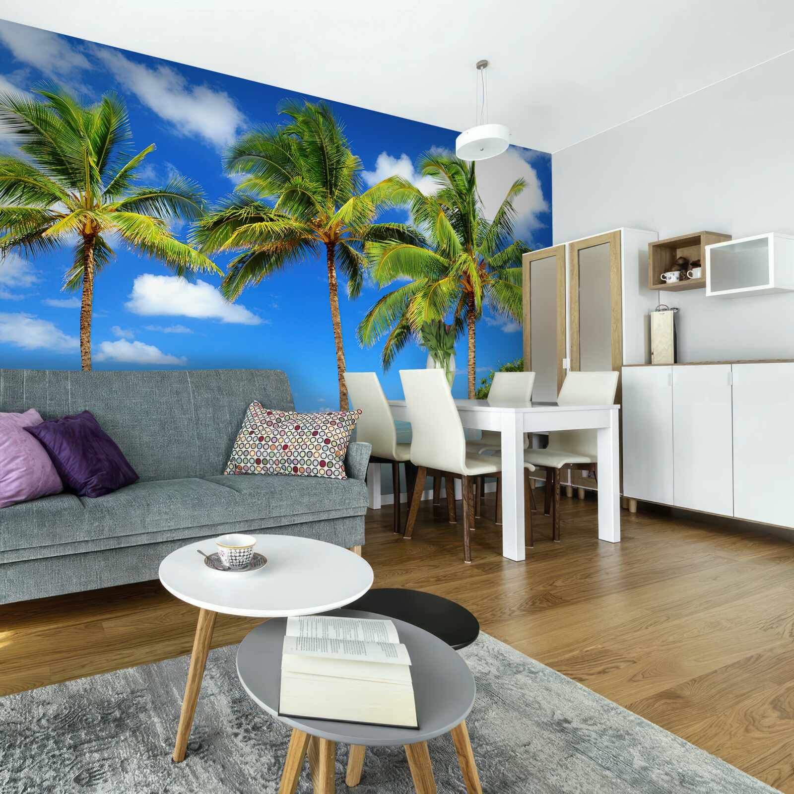 Fototapeta palmy na piesočnom pobreží