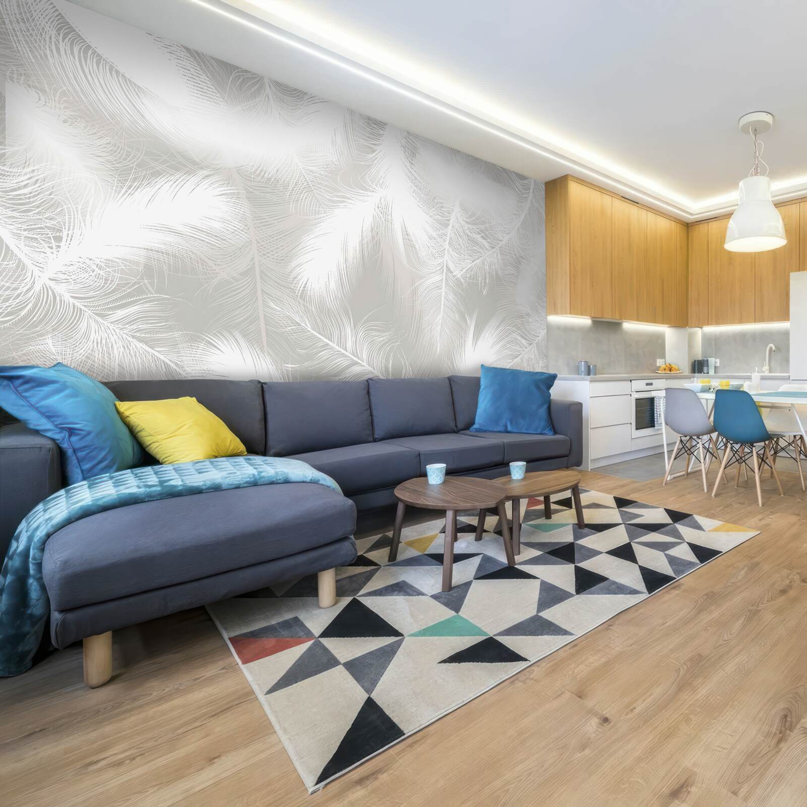 Fototapeta snehovo biele perie v pozadí