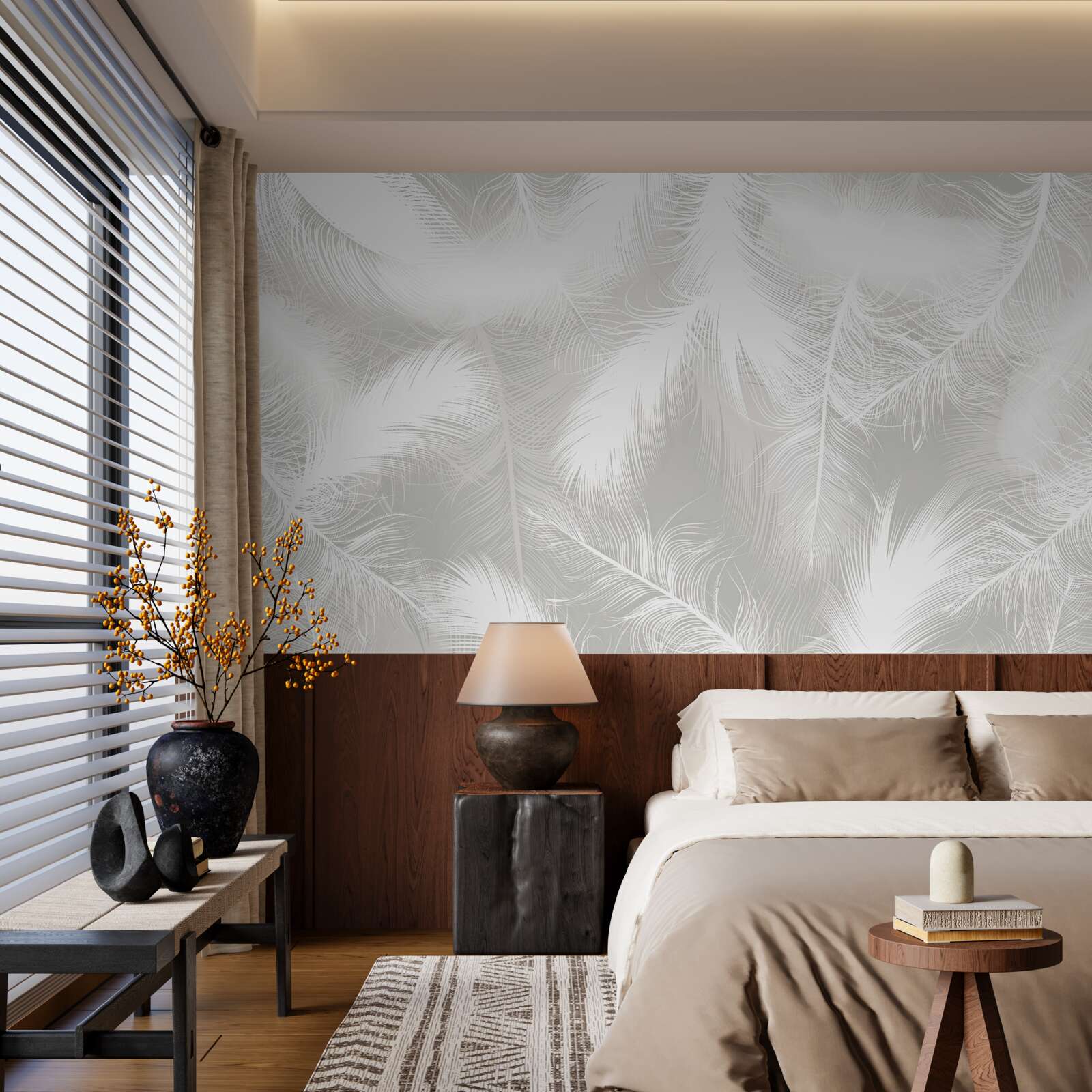 Fototapeta snehovo biele perie v pozadí