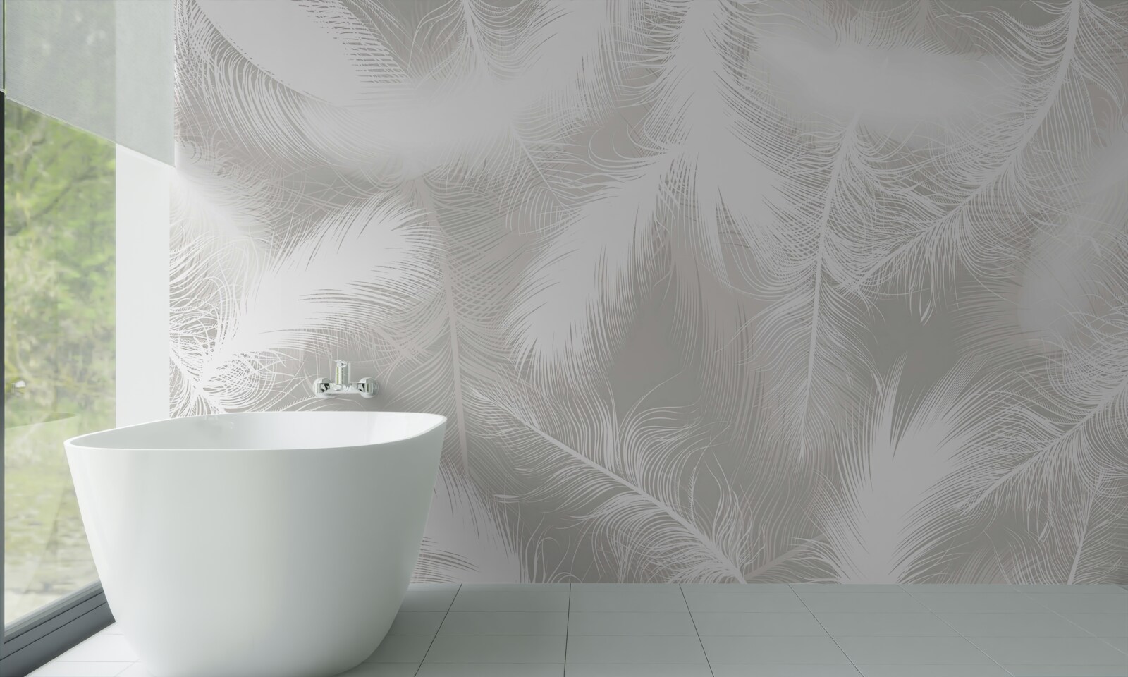 Fototapeta snehovo biele perie v pozadí