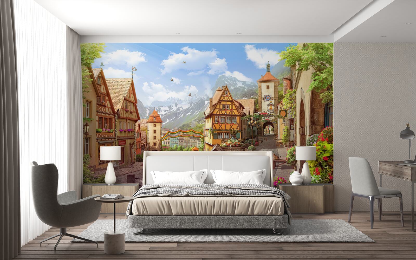 Fototapeta malé a príjemné mesto