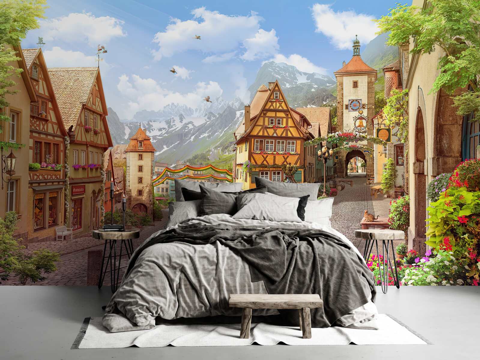 Fototapeta malé a príjemné mesto