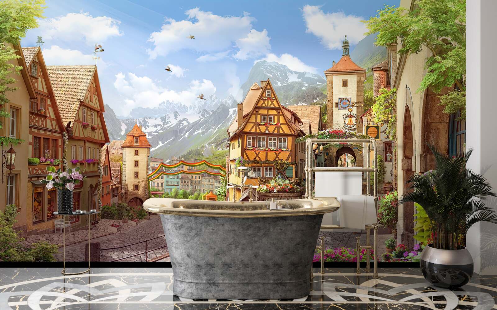 Fototapeta malé a príjemné mesto