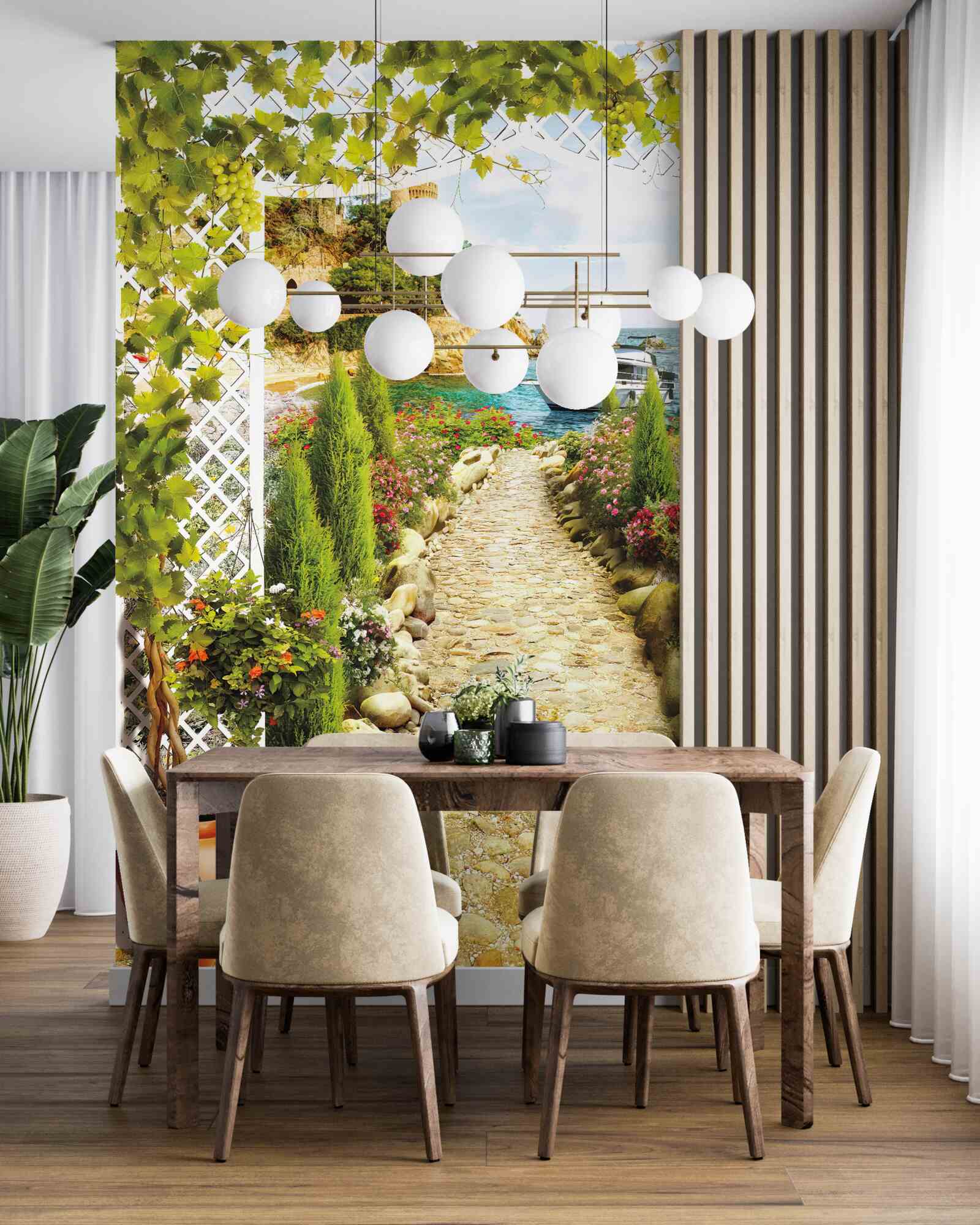 Fototapeta cesta k moru a lodi