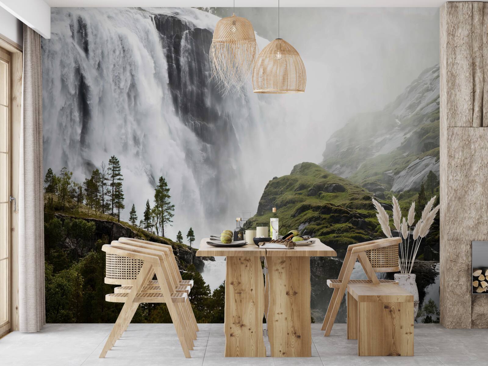 Fototapeta majestátny kaskádový vodopád