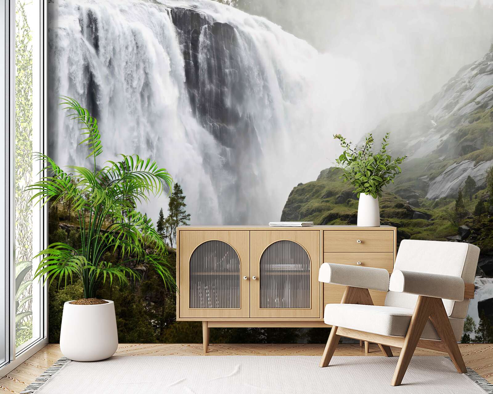 Fototapeta majestátny kaskádový vodopád