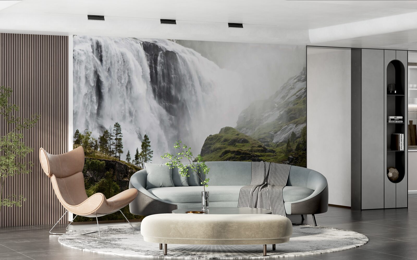 Fototapeta majestátny kaskádový vodopád