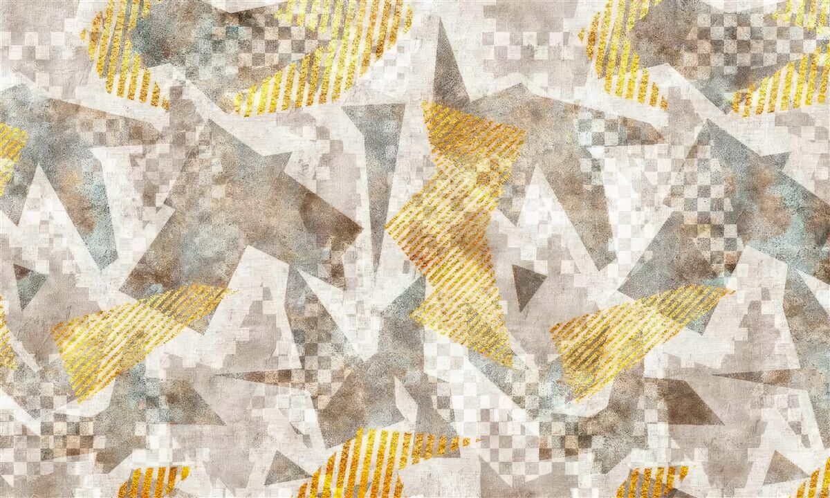 Fototapeta postavy s abstraktnými tvarmi a farbami