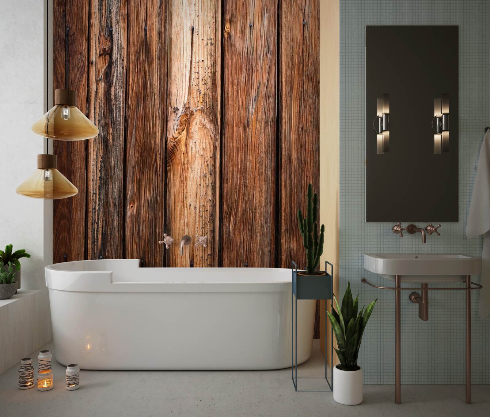 Fototapeta fragment dreveného plotu