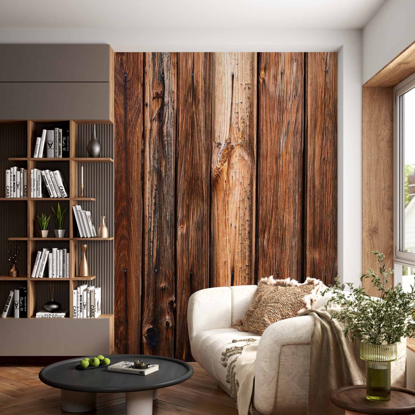 Fototapeta fragment dreveného plotu