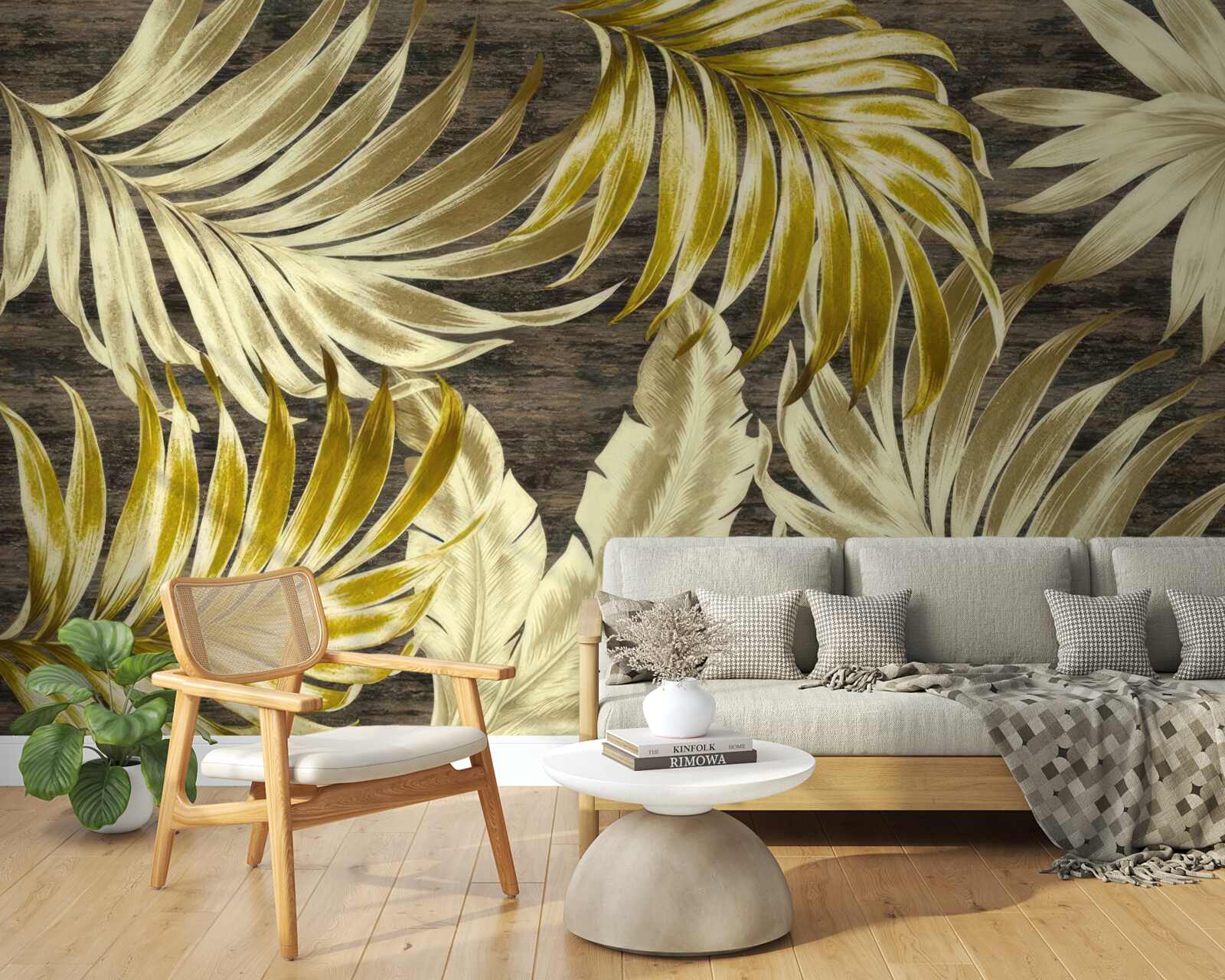 Fototapeta veľké zlaté listy