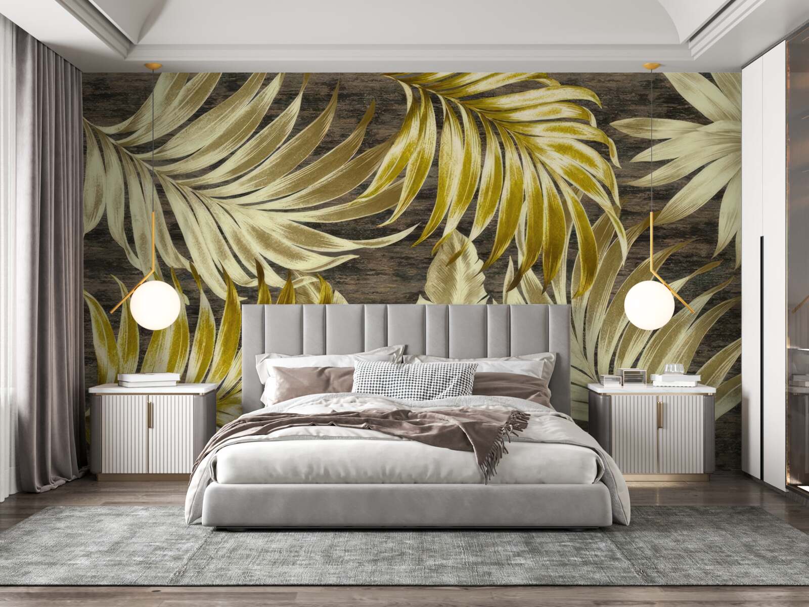 Fototapeta veľké zlaté listy