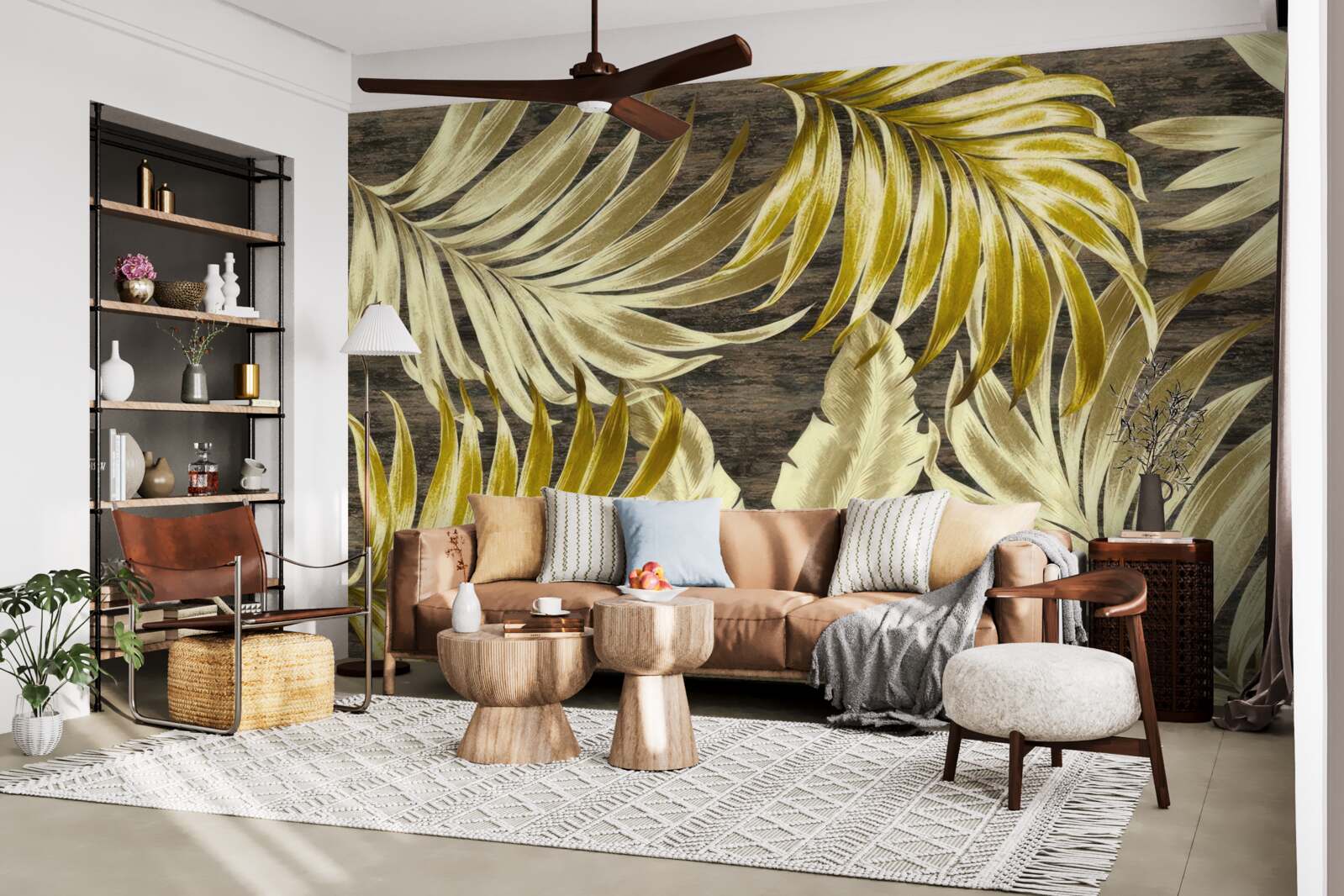 Fototapeta veľké zlaté listy