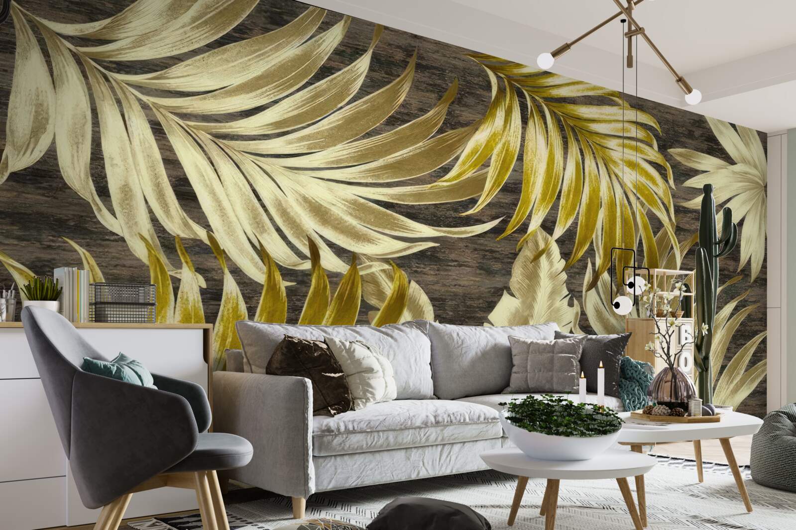 Fototapeta veľké zlaté listy