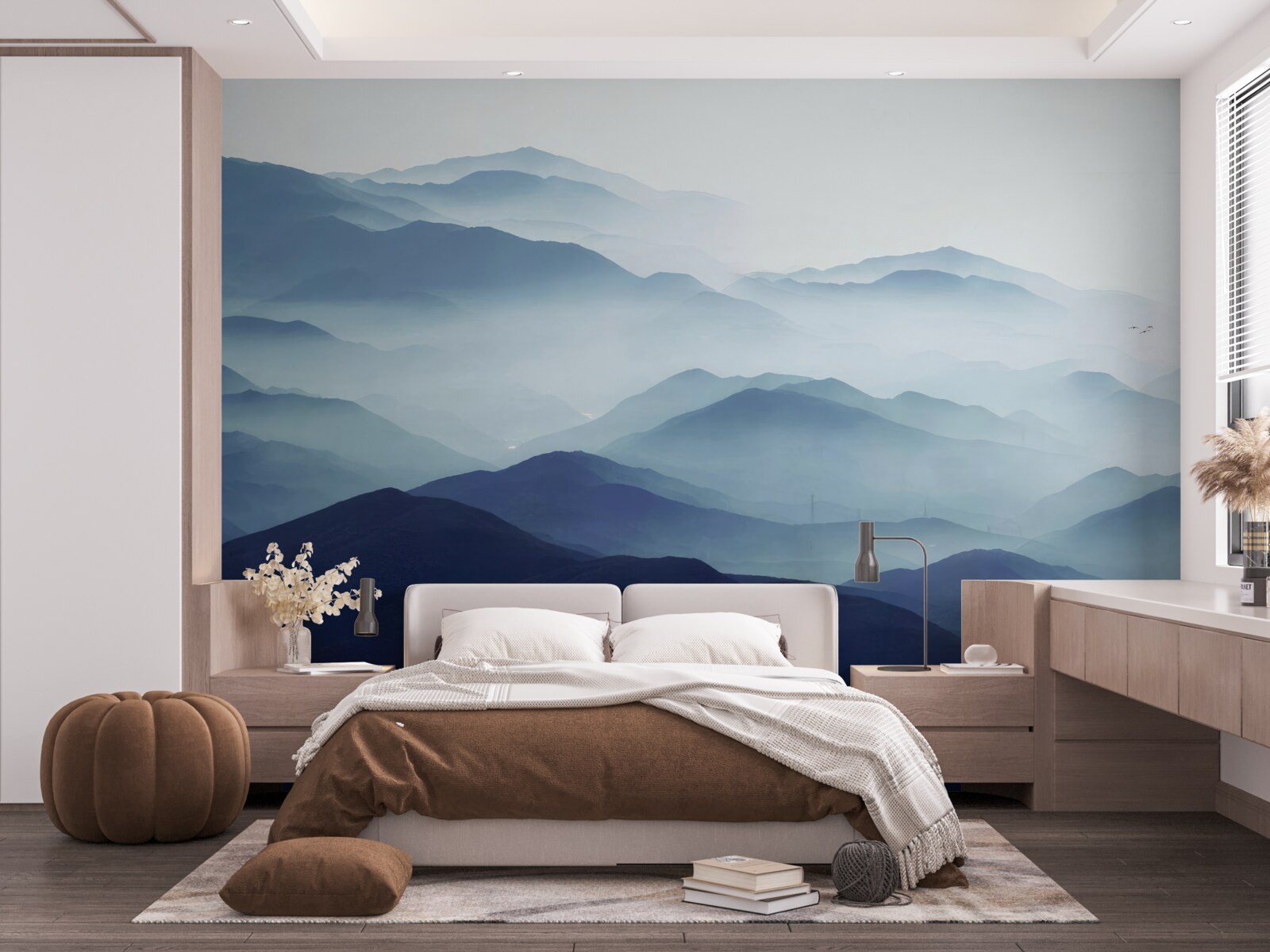 Fototapeta kopce zahalené v hustej hmle