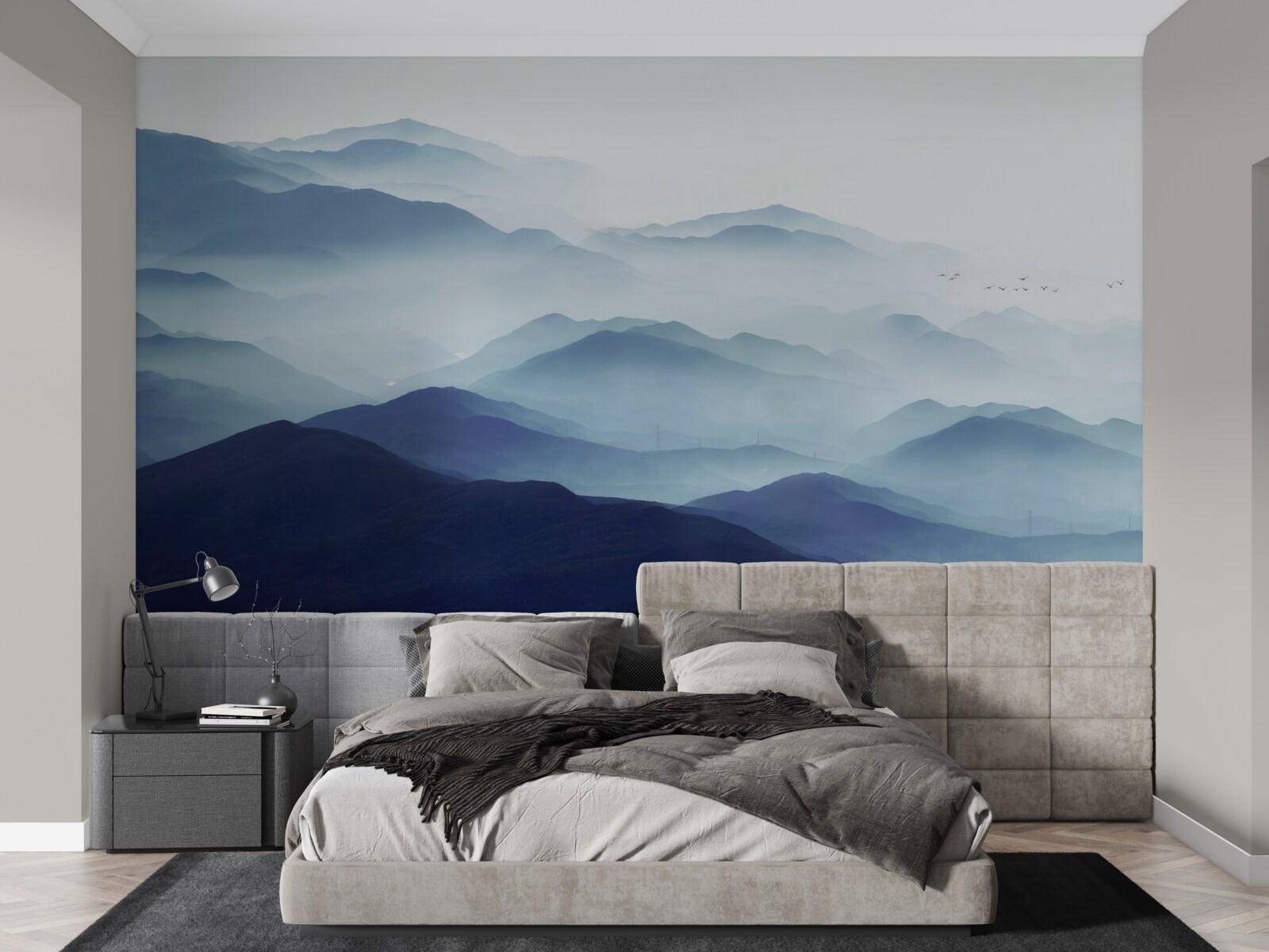 Fototapeta kopce zahalené v hustej hmle