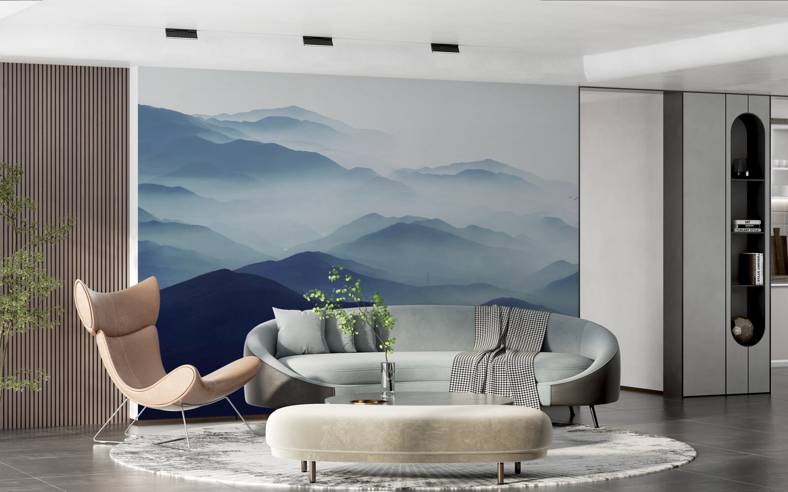 Fototapeta kopce zahalené v hustej hmle