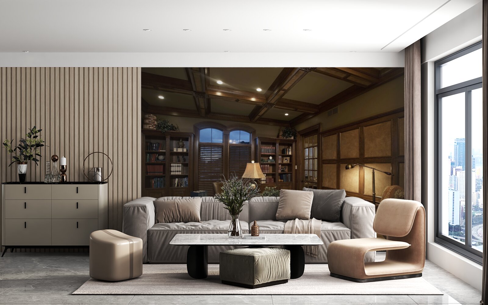 Fototapeta domáca kancelária s vybavením