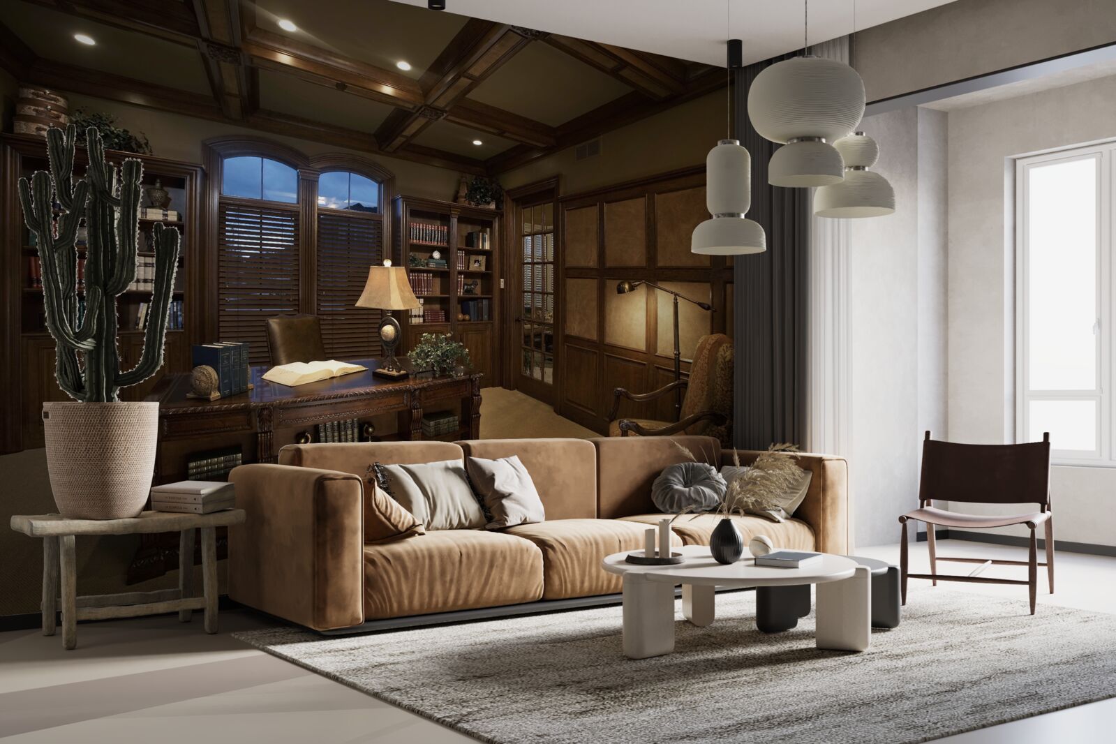 Fototapeta domáca kancelária s vybavením