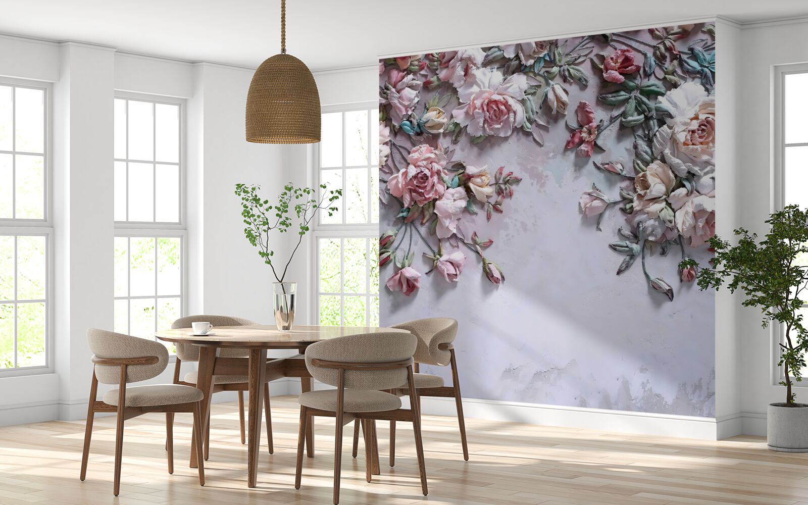 Fototapeta ruže na konároch