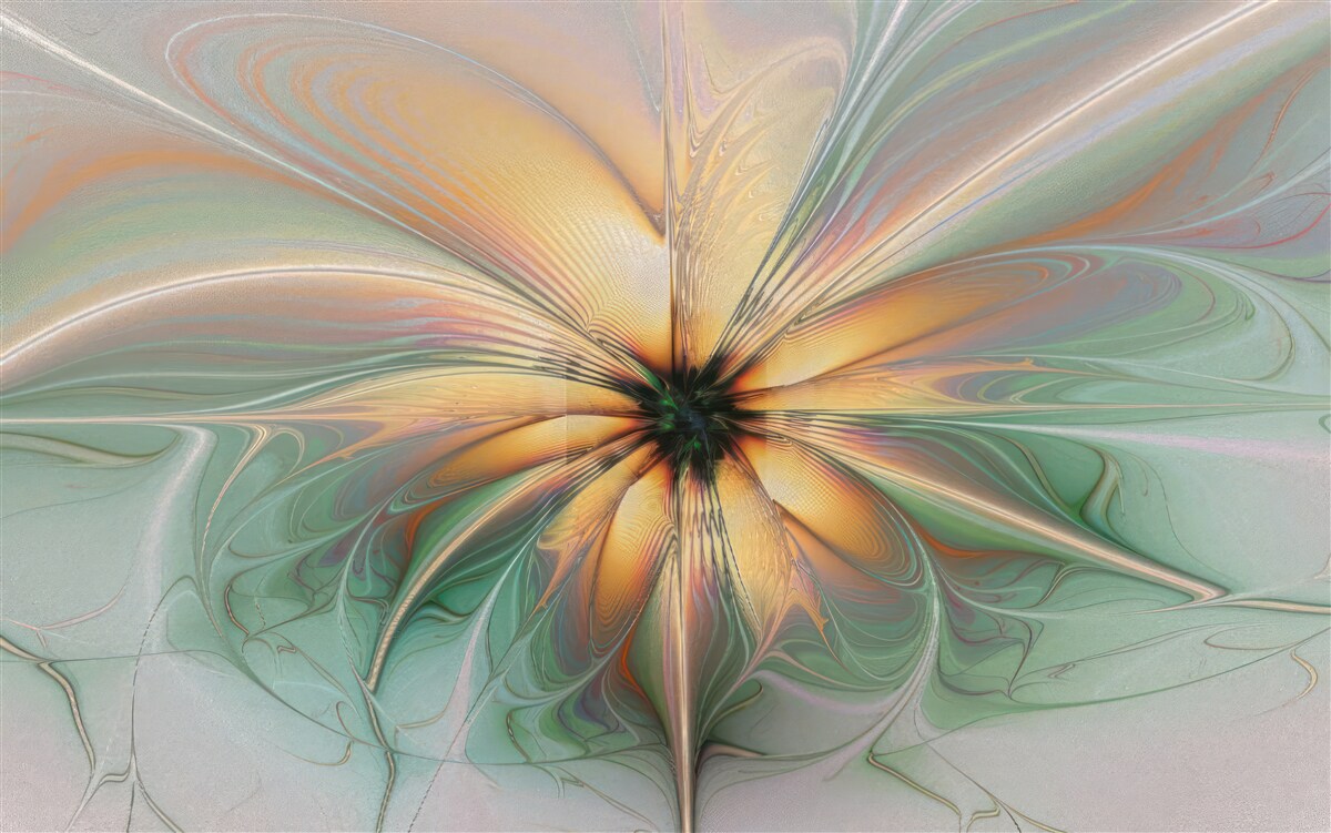 Fototapeta farby sa rozliali a vytvorili kvet