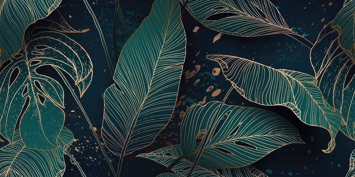 Fototapeta veľké zelené listy