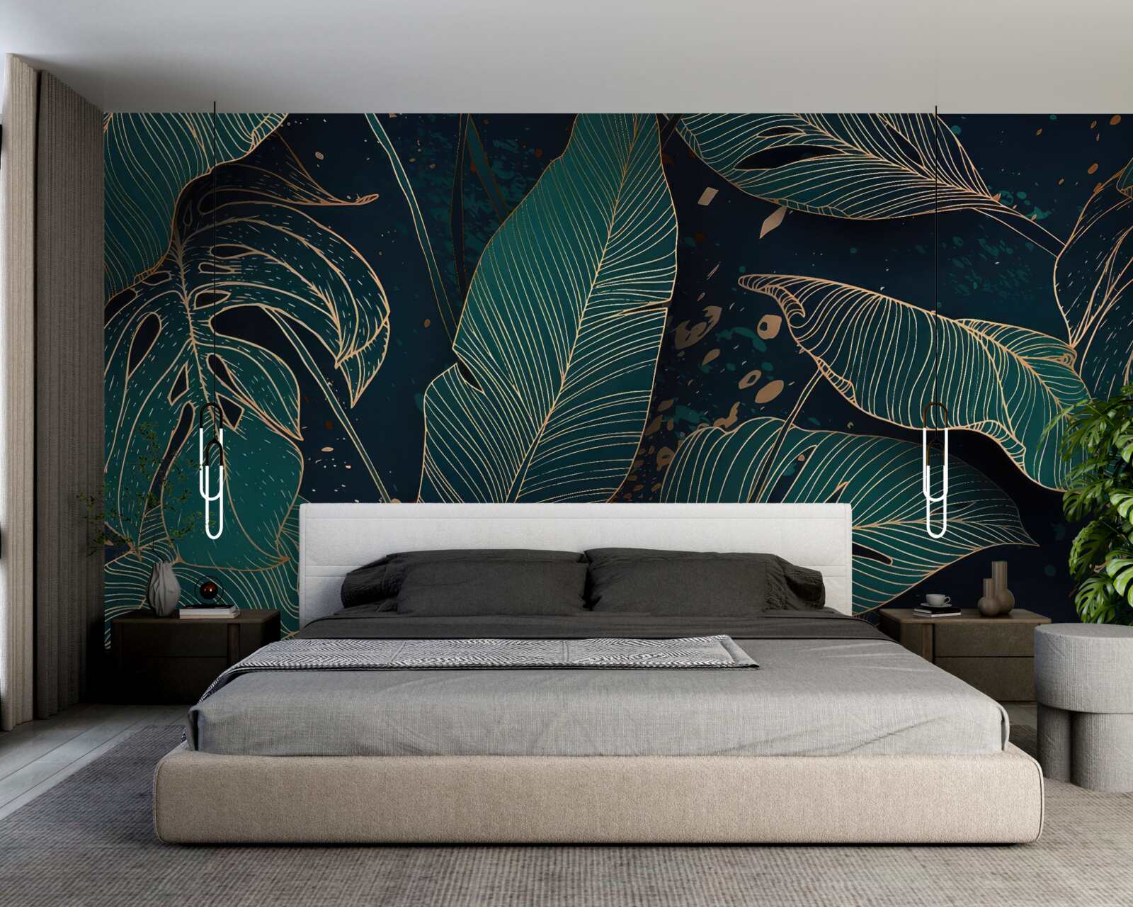 Fototapeta veľké zelené listy