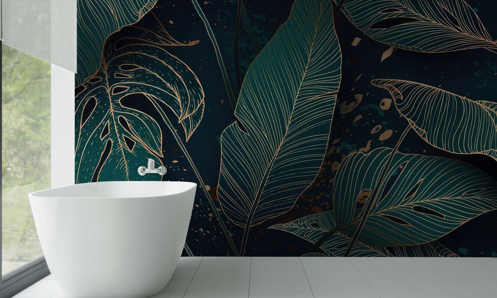 Fototapeta veľké zelené listy