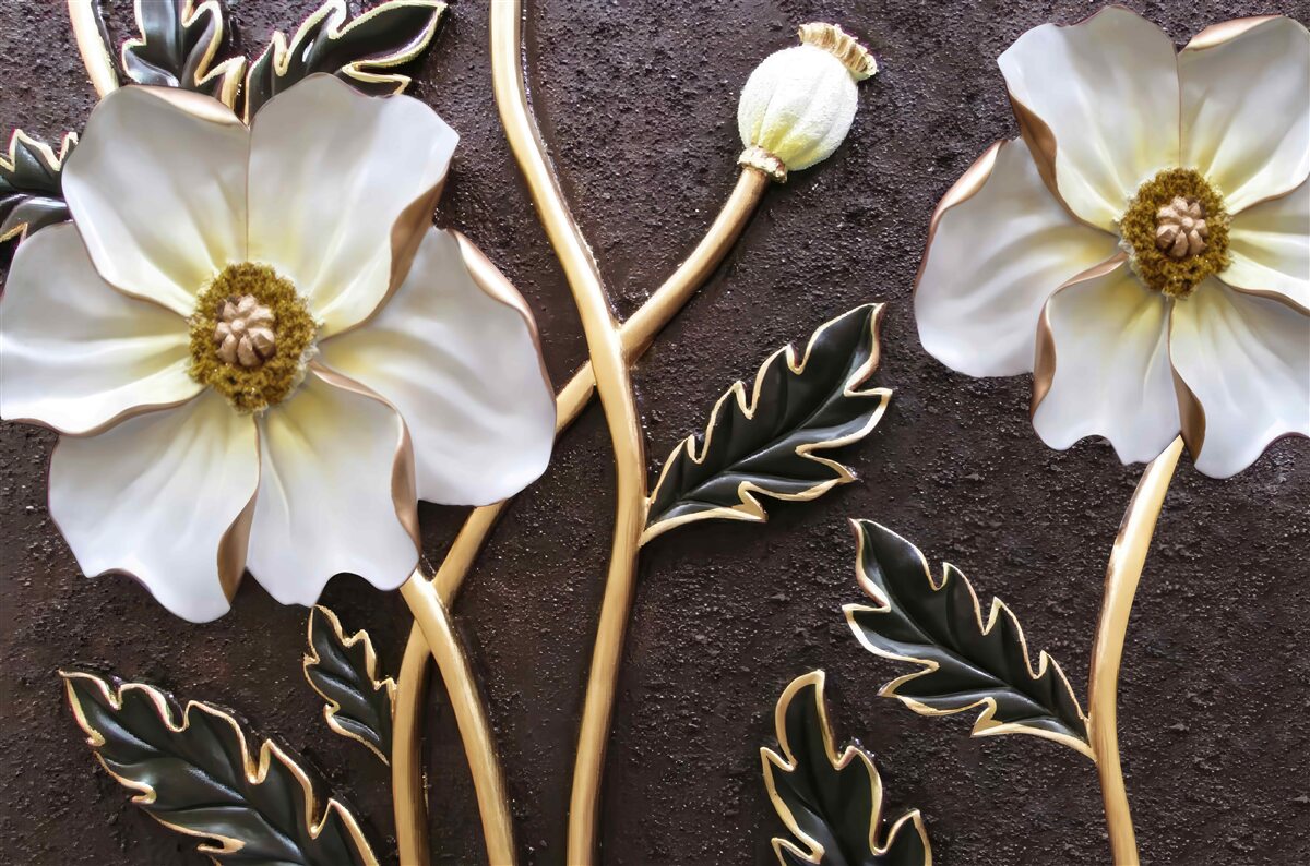 Fototapeta veľké biele kvety