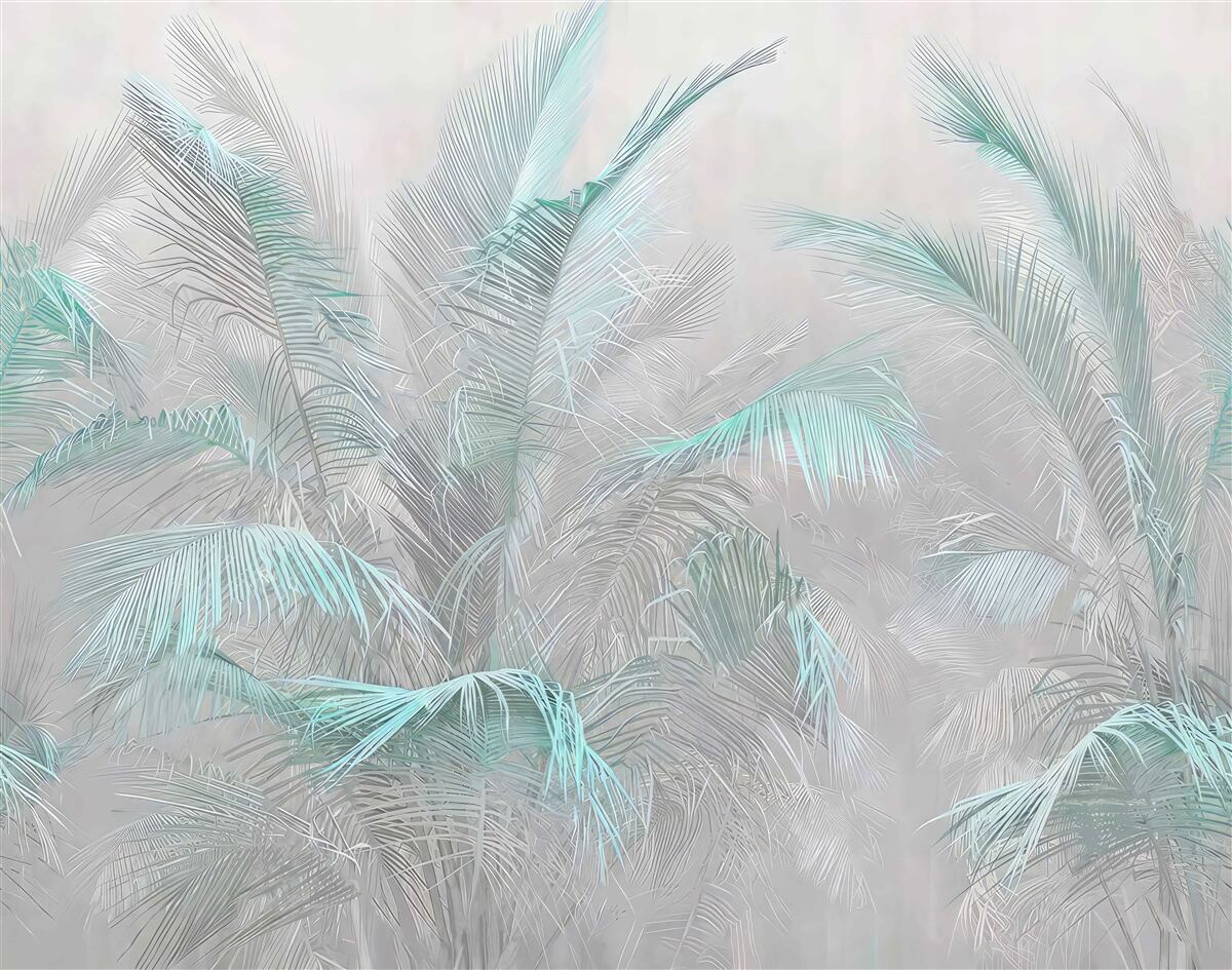 Fototapeta hmla pokrývajúca listy