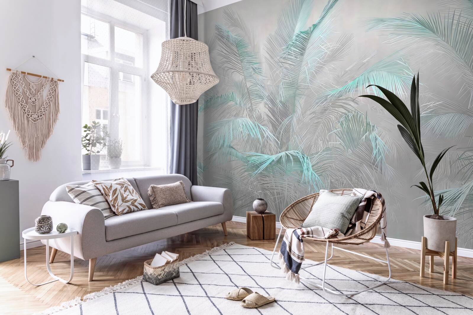 Fototapeta hmla pokrývajúca listy