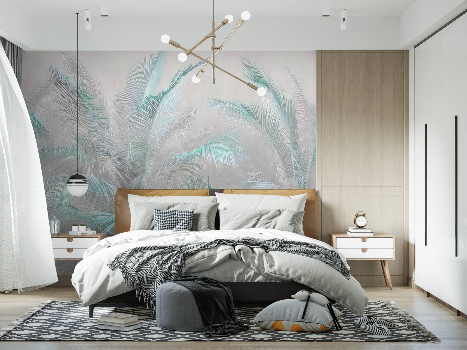 Fototapeta hmla pokrývajúca listy