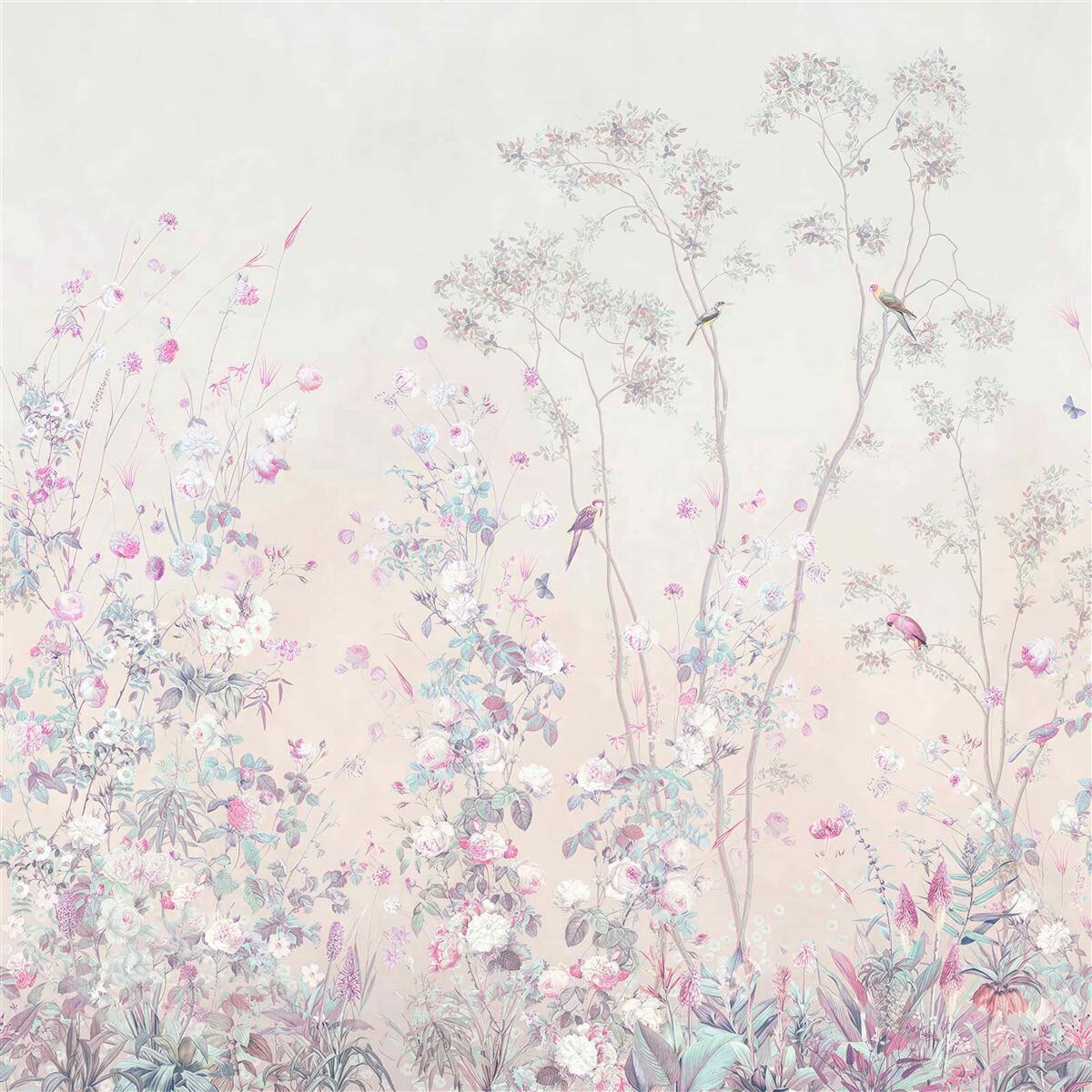 Fototapeta vtáky sedia na vetvách stromov