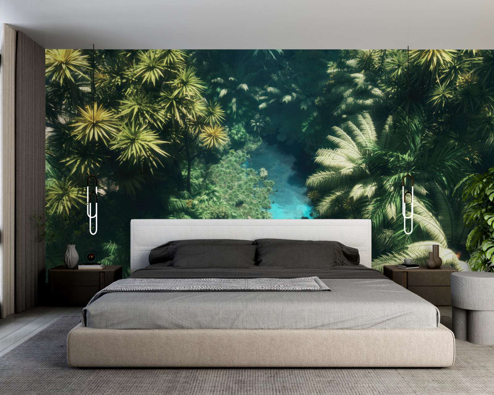 Fototapeta panoramatický pohľad zhora na listy a vodnú hladinu