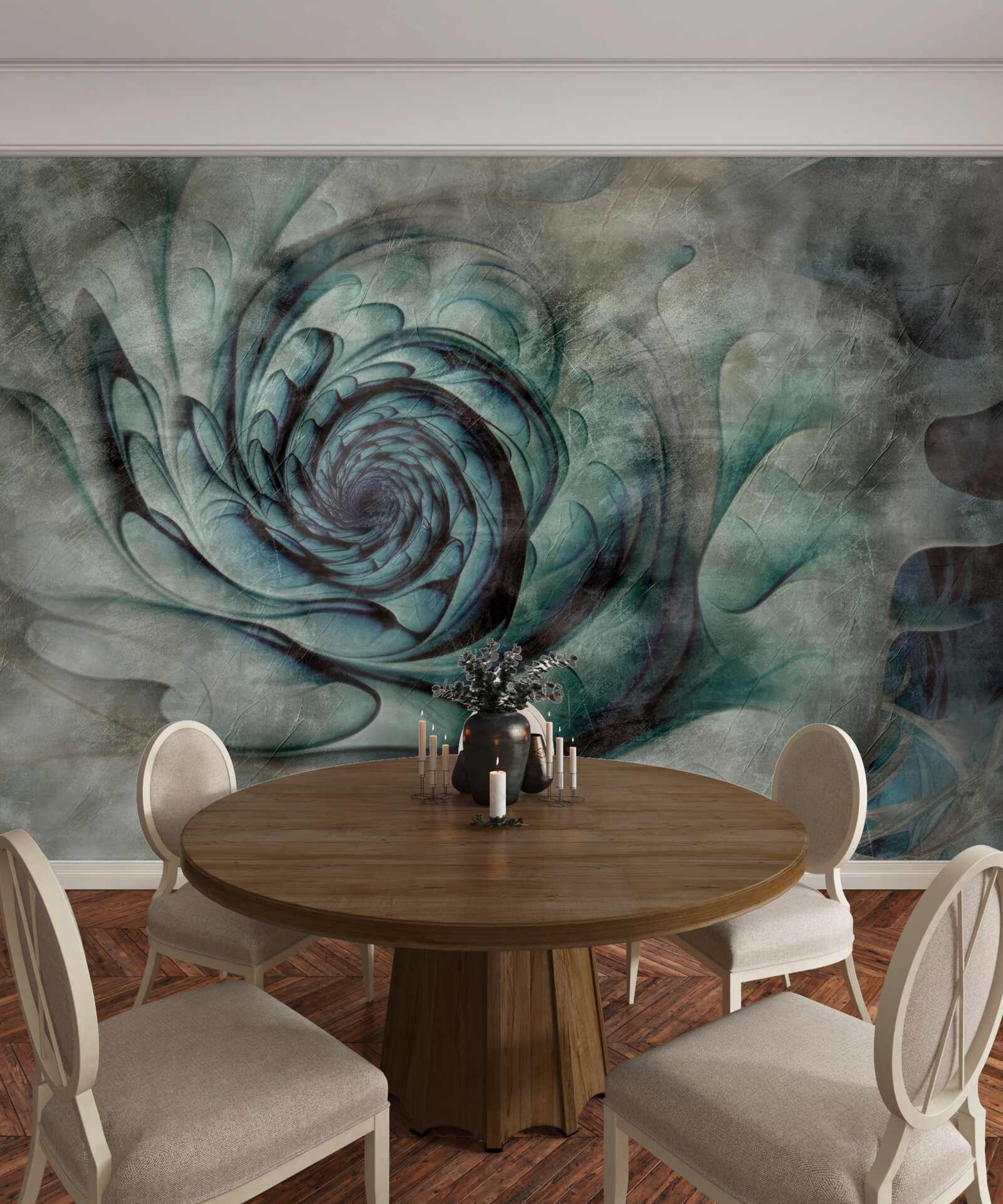 Fototapeta ťahy štetca vytvárajúce obraz kvetu