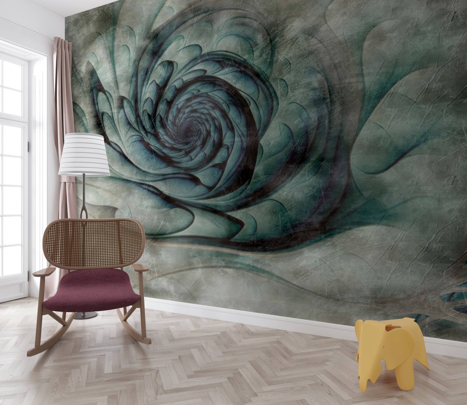 Fototapeta ťahy štetca vytvárajúce obraz kvetu