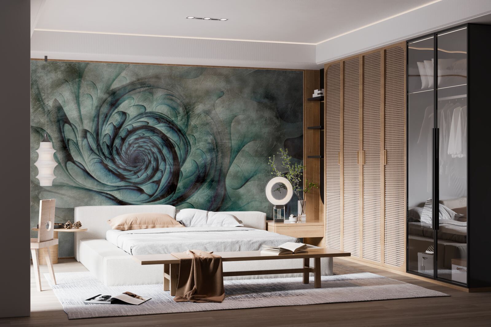 Fototapeta ťahy štetca vytvárajúce obraz kvetu