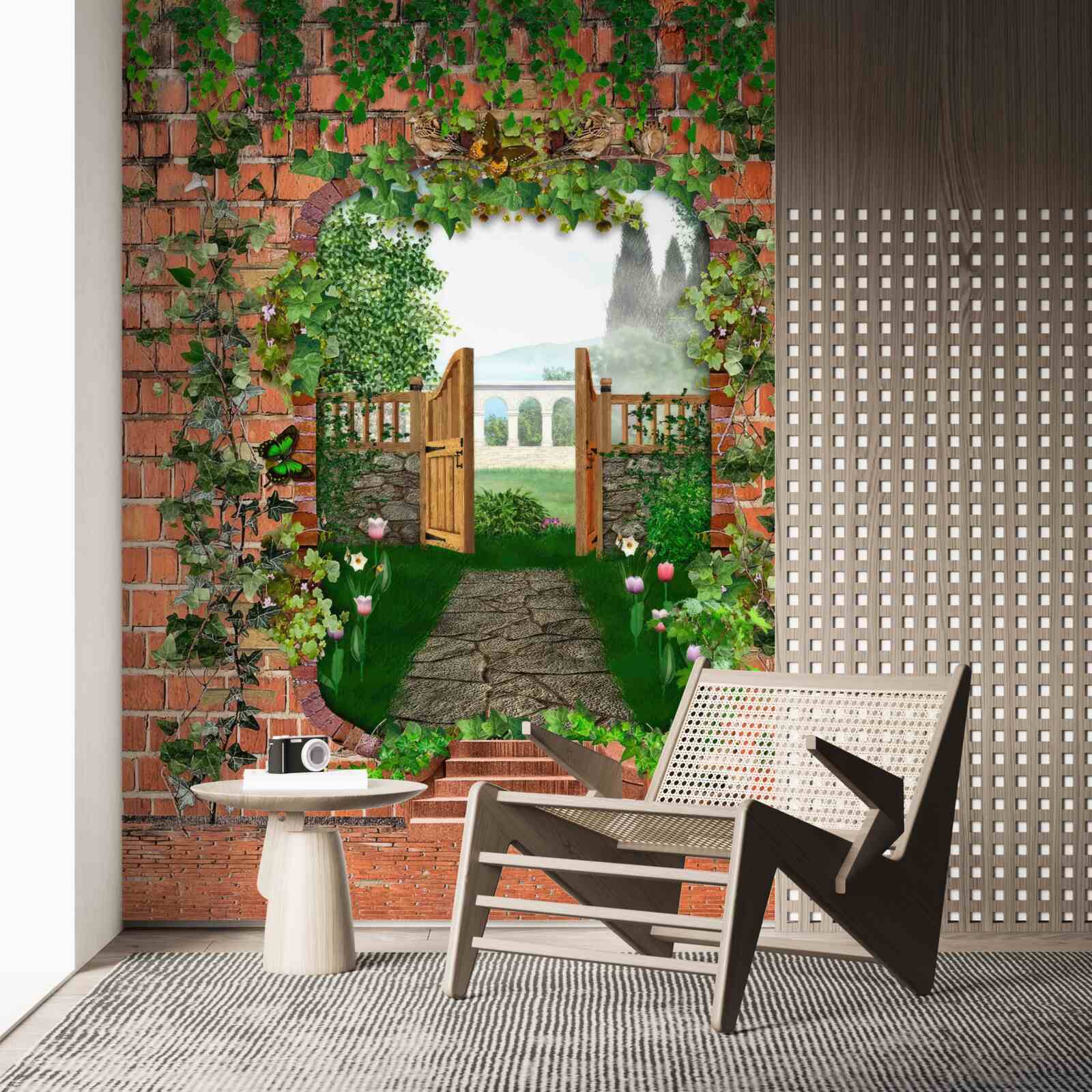 Fototapeta diera v stene, ktorá otvára cestu do tajomného sveta