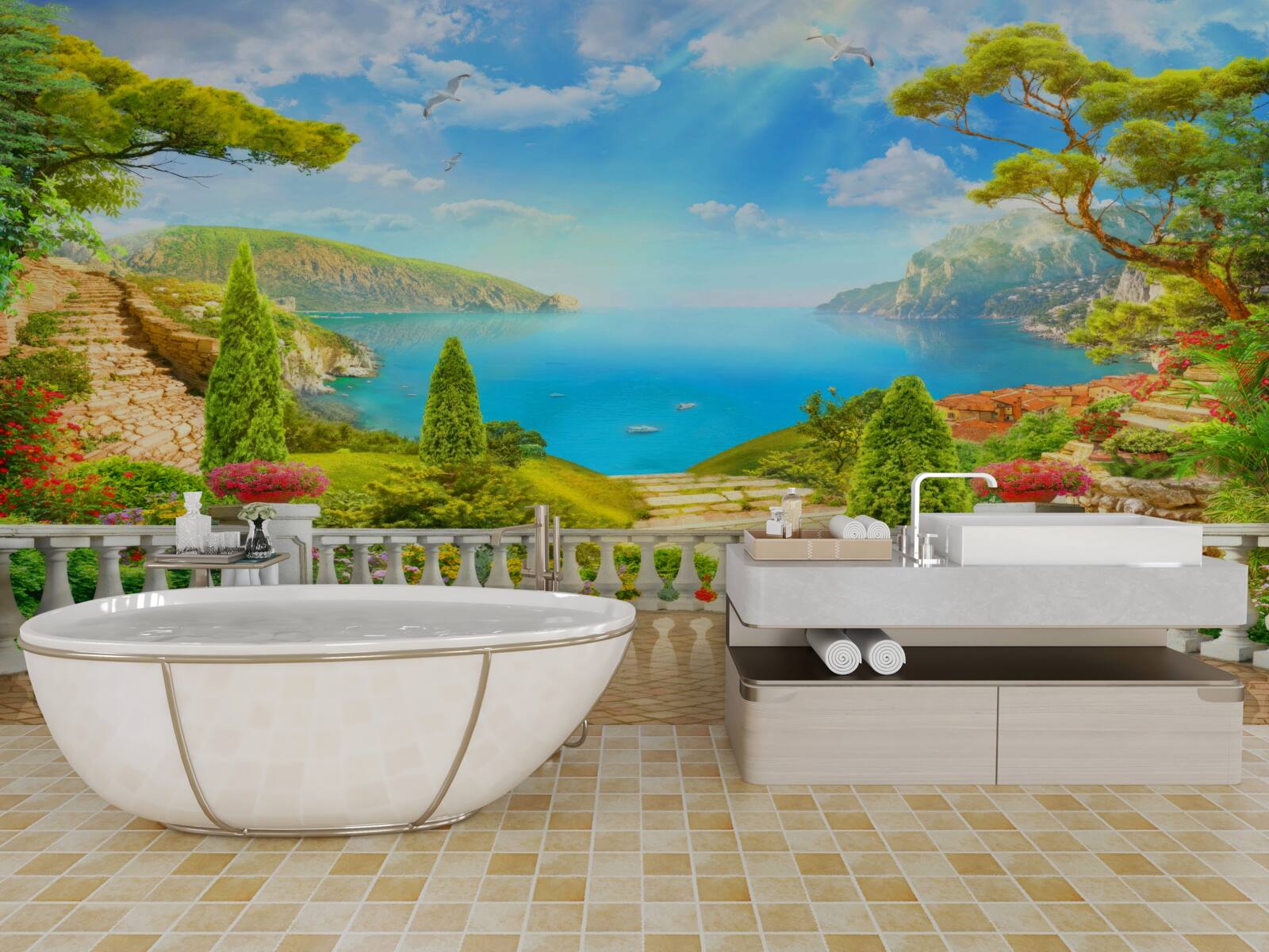 Fototapeta podmanivá krajina z vyhliadkovej plošiny