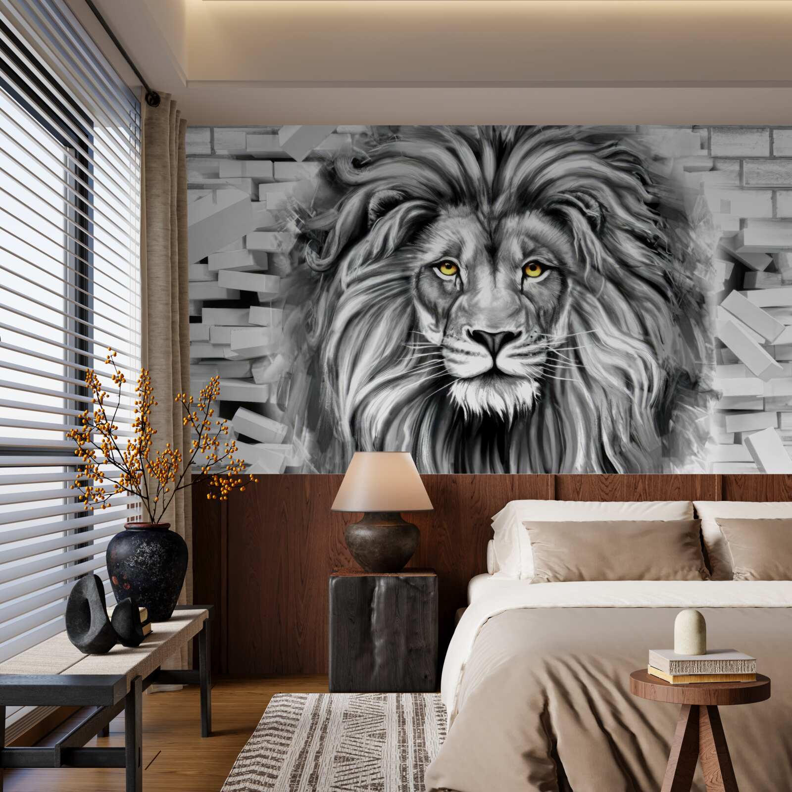 Fototapeta levia tvár v čiernej a bielej farbe