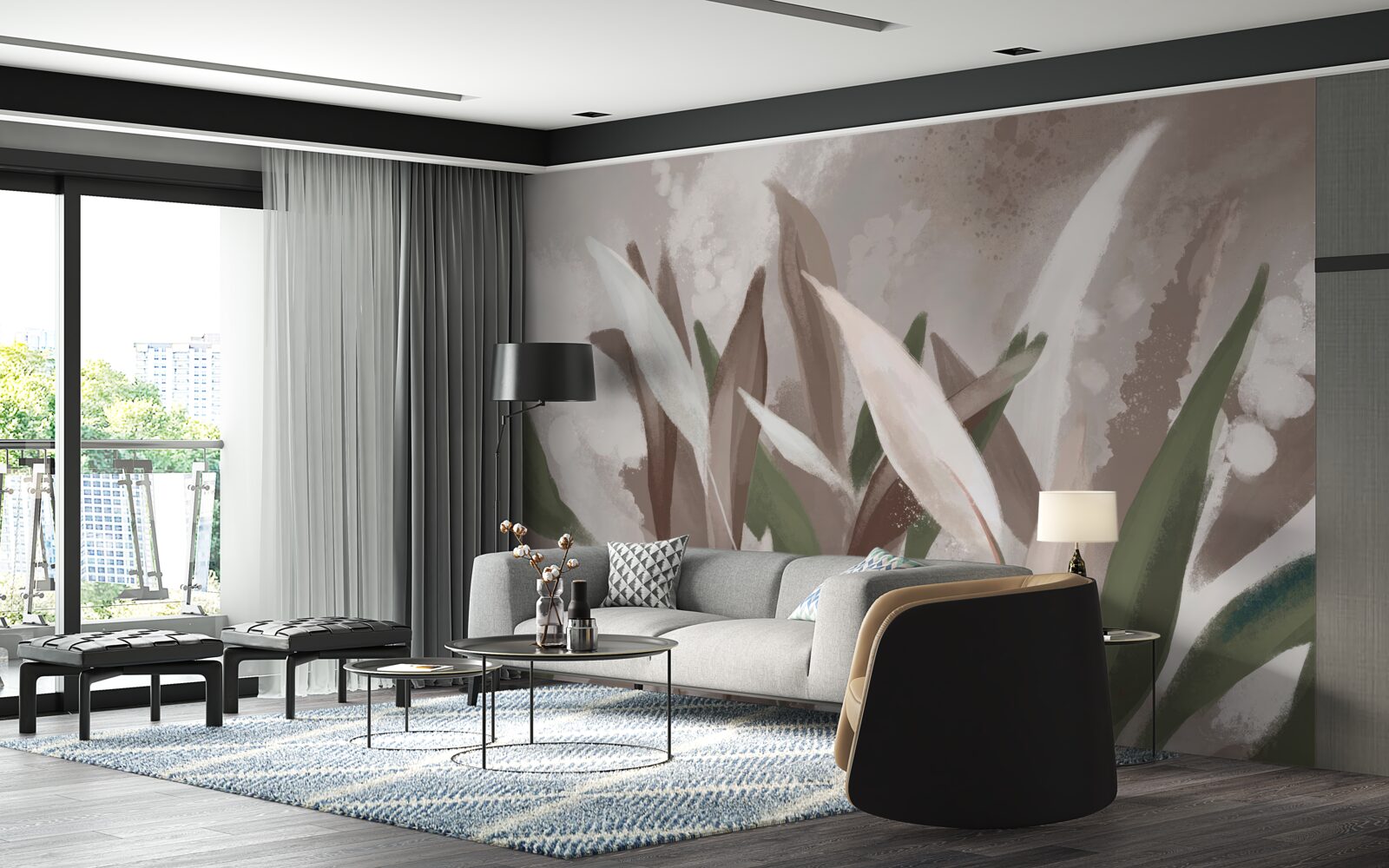 Fototapeta listy rôznych veľkostí a odtieňov