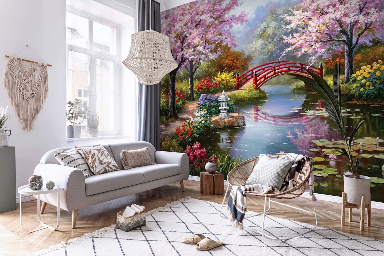 Fototapeta Kvitnúca záhrada v čínskom štýle