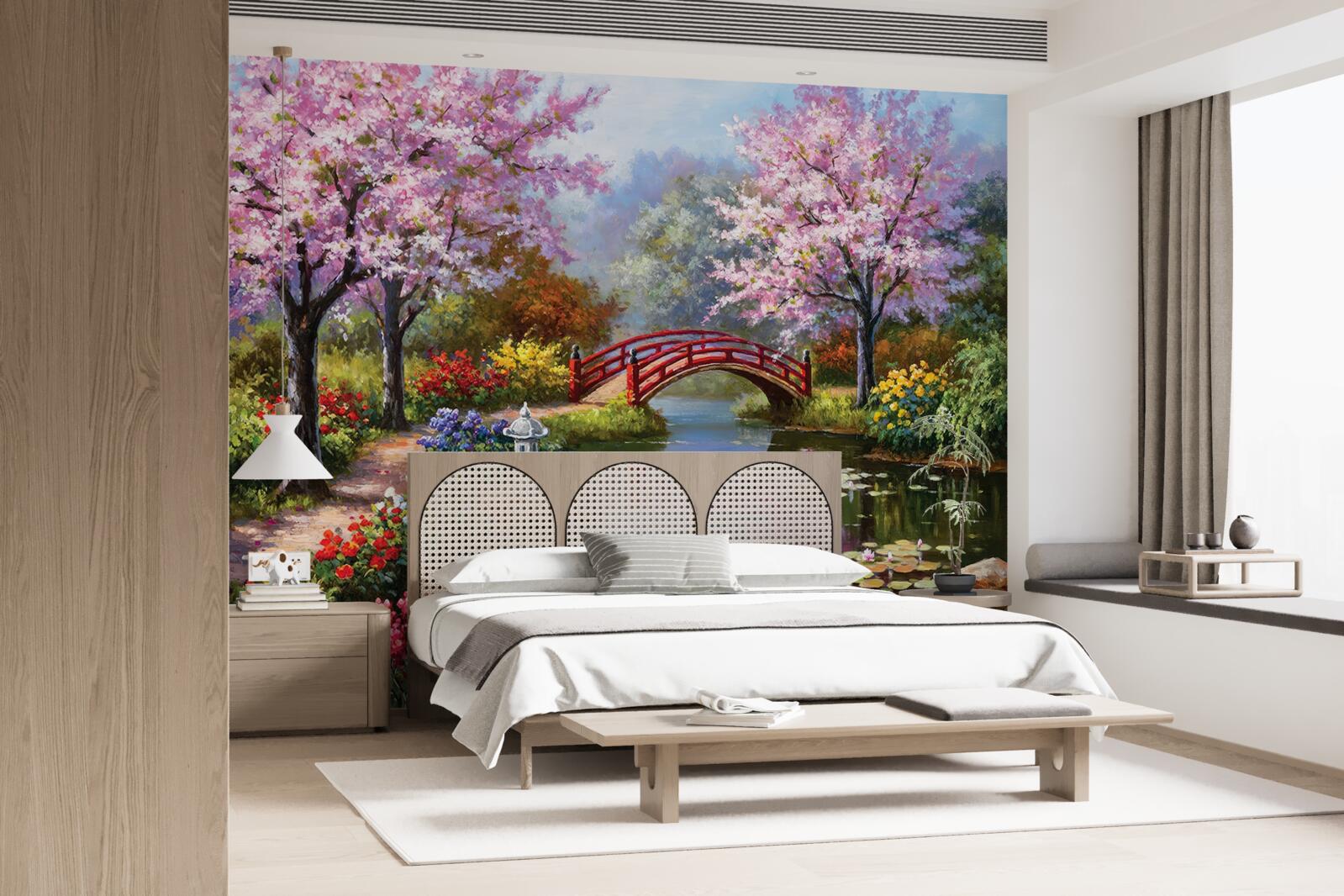 Fototapeta Kvitnúca záhrada v čínskom štýle