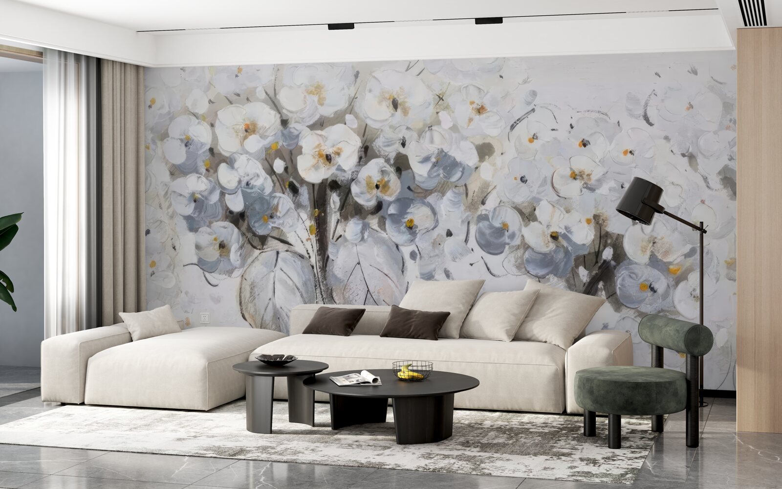 Fototapeta prezentované svetlé kvety